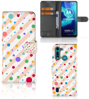 B2Ctelecom GSM Hoesje Motorola G8 Power Lite Flip Cover Dots