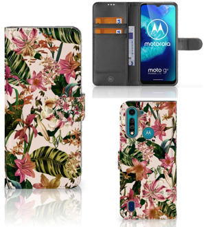 B2Ctelecom GSM Hoesje Motorola G8 Power Lite Fotohoesje ontwerpen Flowers