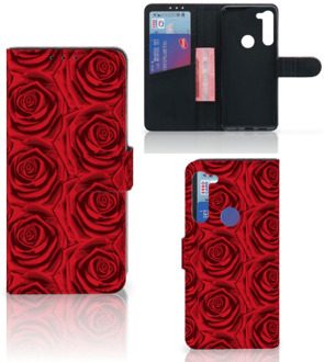 B2Ctelecom GSM Hoesje Motorola G8 Power Mobiel Bookcase Red Roses