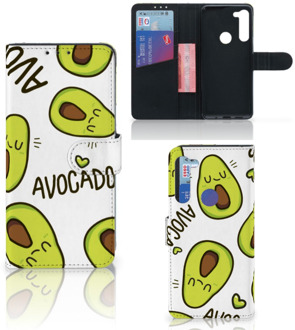 B2Ctelecom GSM Hoesje Motorola G8 Power Mobiel Bookcase Valentijn Cadeautje Haar Avocado Singing