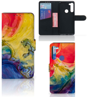 B2Ctelecom GSM Hoesje Motorola G8 Power Wallet Case Watercolor Dark