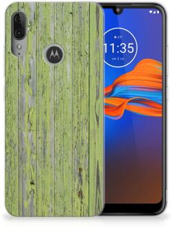 B2Ctelecom GSM Hoesje Motorola Moto E6 Plus Bumper Hoesje Green Wood