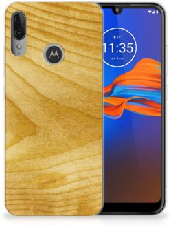 B2Ctelecom GSM Hoesje Motorola Moto E6 Plus Bumper Hoesje Licht Hout