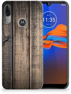 B2Ctelecom GSM Hoesje Motorola Moto E6 Plus Bumper Hoesje Steigerhout