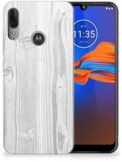 B2Ctelecom GSM Hoesje Motorola Moto E6 Plus Bumper Hoesje White Wood