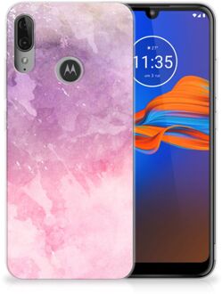 B2Ctelecom GSM Hoesje Motorola Moto E6 Plus Hoesje maken Pink Purple Paint