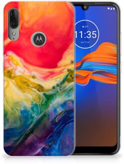 B2Ctelecom GSM Hoesje Motorola Moto E6 Plus Hoesje maken Watercolor Dark