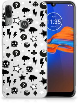 B2Ctelecom GSM Hoesje Motorola Moto E6 Plus Silicone Back Case Zilver Punk