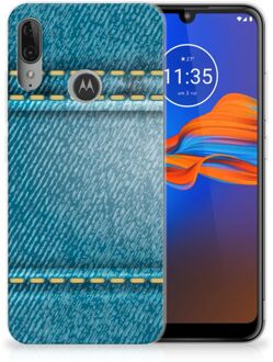 B2Ctelecom GSM Hoesje Motorola Moto E6 Plus Silicone Back Cover Jeans