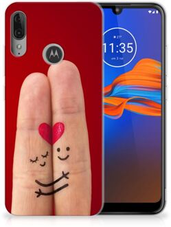 B2Ctelecom GSM Hoesje Motorola Moto E6 Plus Silicone Back Cover Liefde