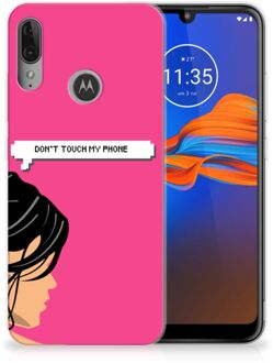 B2Ctelecom GSM Hoesje Motorola Moto E6 Plus Silicone-hoesje Woman DTMP