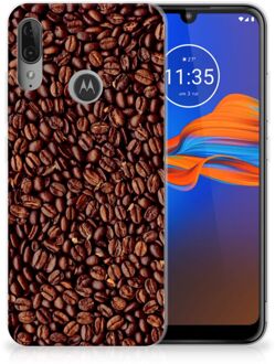 B2Ctelecom GSM Hoesje Motorola Moto E6 Plus Siliconen Case Koffiebonen