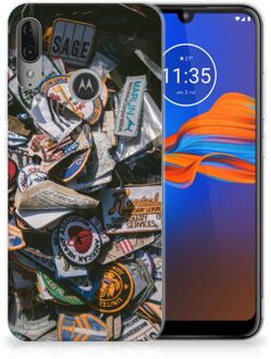 B2Ctelecom GSM Hoesje Motorola Moto E6 Plus Siliconen Hoesje met foto Badges