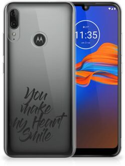 B2Ctelecom GSM Hoesje Motorola Moto E6 Plus Siliconen hoesje met naam Heart Smile