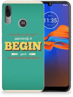 B2Ctelecom GSM Hoesje Motorola Moto E6 Plus Siliconen hoesje met naam Quote Begin