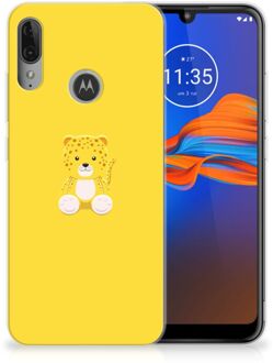 B2Ctelecom GSM Hoesje Motorola Moto E6 Plus Telefoonhoesje met Naam Baby Leopard