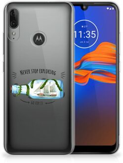 B2Ctelecom GSM Hoesje Motorola Moto E6 Plus Telefoonhoesje met Naam Boho Bottle