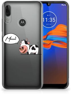 B2Ctelecom GSM Hoesje Motorola Moto E6 Plus Telefoonhoesje met Naam Cow