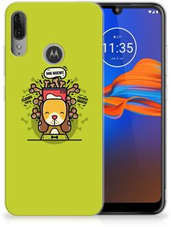 B2Ctelecom GSM Hoesje Motorola Moto E6 Plus Telefoonhoesje met Naam Doggy Biscuit