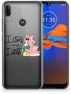 B2Ctelecom GSM Hoesje Motorola Moto E6 Plus Telefoonhoesje met Naam i Can