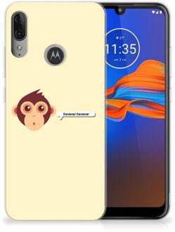 B2Ctelecom GSM Hoesje Motorola Moto E6 Plus Telefoonhoesje met Naam Monkey