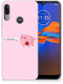 B2Ctelecom GSM Hoesje Motorola Moto E6 Plus Telefoonhoesje met Naam Pig Mud