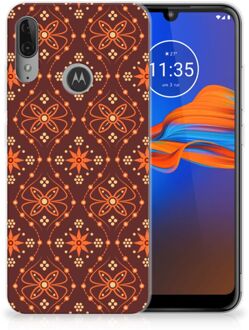 B2Ctelecom GSM Hoesje Motorola Moto E6 Plus TPU bumper Batik Brown