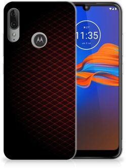 B2Ctelecom GSM Hoesje Motorola Moto E6 Plus TPU bumper Geruit Rood