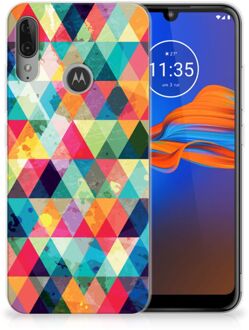 B2Ctelecom GSM Hoesje Motorola Moto E6 Plus TPU bumper Geruit