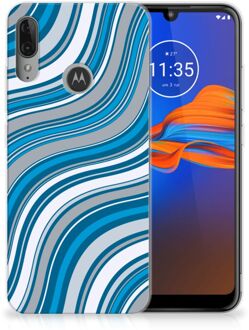 B2Ctelecom GSM Hoesje Motorola Moto E6 Plus TPU bumper Waves Blue