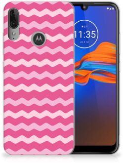 B2Ctelecom GSM Hoesje Motorola Moto E6 Plus TPU bumper Waves Pink