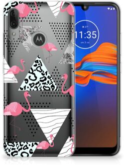 B2Ctelecom GSM Hoesje Motorola Moto E6 Plus TPU Hoesje Flamingo Triangle