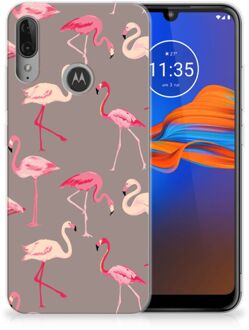 B2Ctelecom GSM Hoesje Motorola Moto E6 Plus TPU Hoesje Flamingo