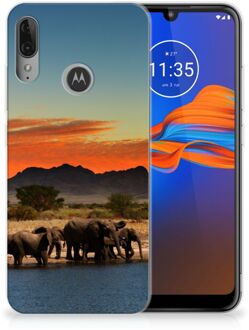 B2Ctelecom GSM Hoesje Motorola Moto E6 Plus TPU Hoesje Olifanten