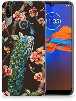 B2Ctelecom GSM Hoesje Motorola Moto E6 Plus TPU Hoesje Pauw met Bloemen