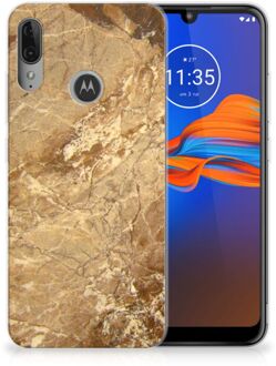 B2Ctelecom GSM Hoesje Motorola Moto E6 Plus TPU Siliconen Hoesje Marmer Beige