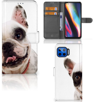 B2Ctelecom GSM Hoesje Motorola Moto G 5G Plus Bookstyle Case Franse Bulldog