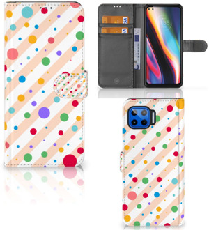 B2Ctelecom GSM Hoesje Motorola Moto G 5G Plus Flip Cover Dots