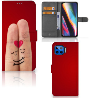 B2Ctelecom GSM Hoesje Motorola Moto G 5G Plus Wallet Book Case Cadeau voor Vrouw Liefde