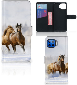 B2Ctelecom GSM Hoesje Motorola Moto G 5G Plus Wallet Book Case Paarden