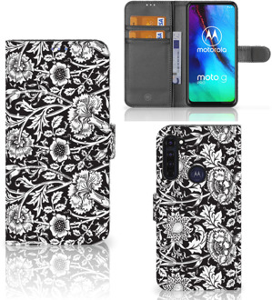 B2Ctelecom GSM Hoesje Motorola Moto G Pro Beschermhoes Black Flowers