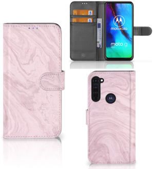 B2Ctelecom GSM Hoesje Motorola Moto G Pro Flip Case Marble Pink