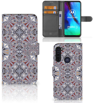 B2Ctelecom GSM Hoesje Motorola Moto G Pro Flipcover Flower Tiles