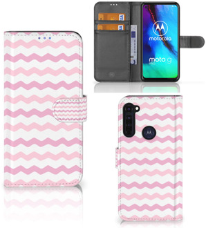 B2Ctelecom GSM Hoesje Motorola Moto G Pro Hoesje ontwerpen Waves Roze