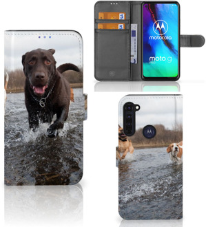 B2Ctelecom GSM Hoesje Motorola Moto G Pro Wallet Book Case Honden Labrador