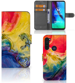 B2Ctelecom GSM Hoesje Motorola Moto G Pro Wallet Book Case Watercolor Dark