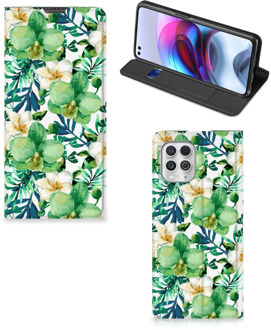 B2Ctelecom GSM Hoesje Motorola Moto G100 Bookcase Cover Orchidee Groen