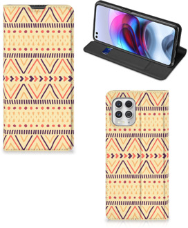 B2Ctelecom GSM Hoesje Motorola Moto G100 Wallet Bookcase Aztec Yellow