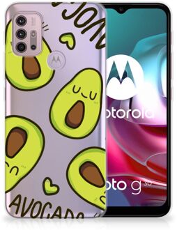 B2Ctelecom GSM Hoesje Motorola Moto G30 | G10 Backcase TPU Siliconen Hoesje Transparant Avocado Singing