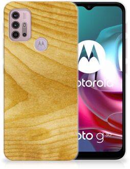 B2Ctelecom GSM Hoesje Motorola Moto G30 | G10 Cover Case Licht Hout